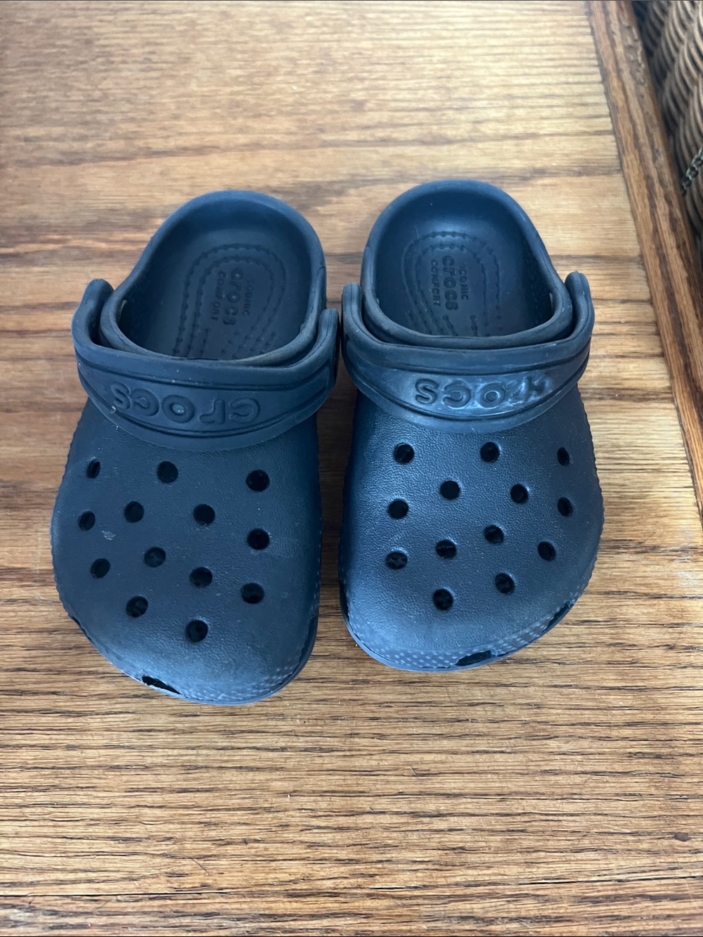 CROCS Kids Navy Black Slip-On Clog Sandals